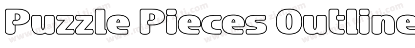 Puzzle Pieces Outline字体转换